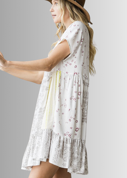 Make Lemonade Contrast Mini Dress