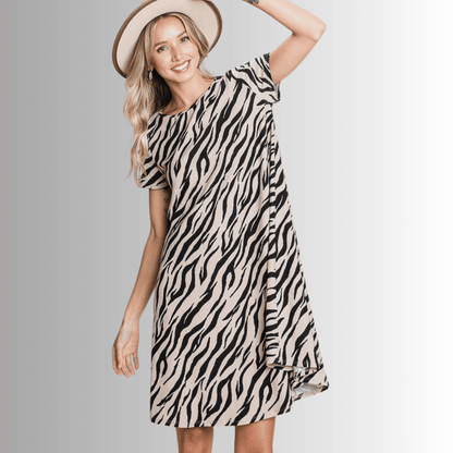 Selena Animal Print Knee Length Dress