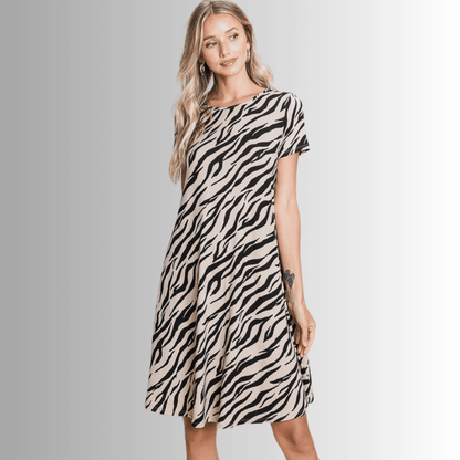 Selena Animal Print Knee Length Dress