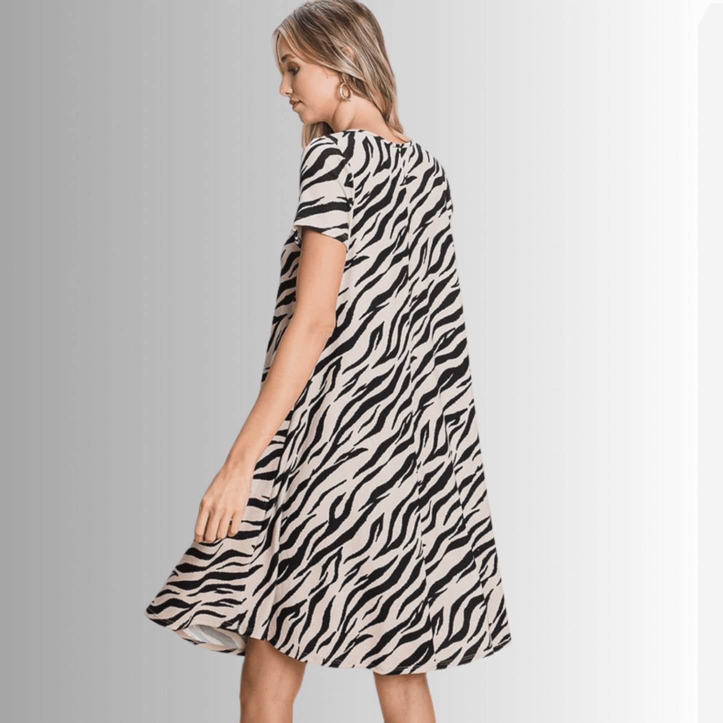 Selena Animal Print Knee Length Dress