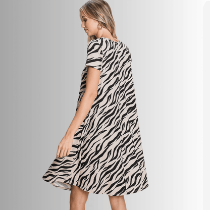 Selena Animal Print Knee Length Dress
