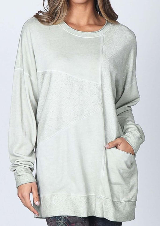 Seashell Oil Washed French Terry Tunic