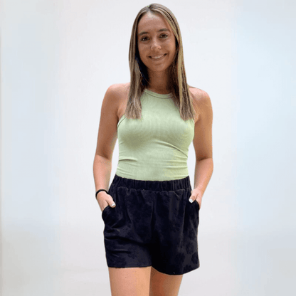 Daisy Embossed Textured Shorts Made in USA