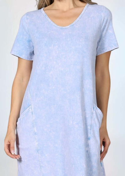 Easy Going Casual Cotton Dress with Short Sleeves