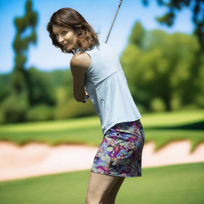 Court Skort in Blooming Bouquet Print Made in USA