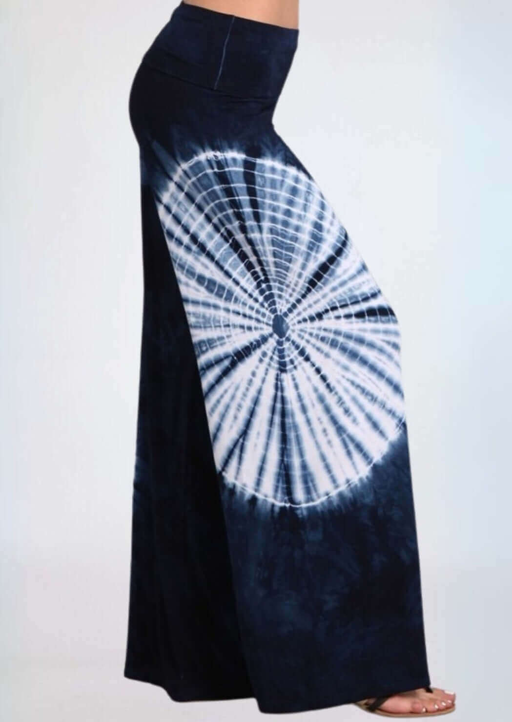 Nautical Navy Tie Dye Palazzo Pants Made in USA