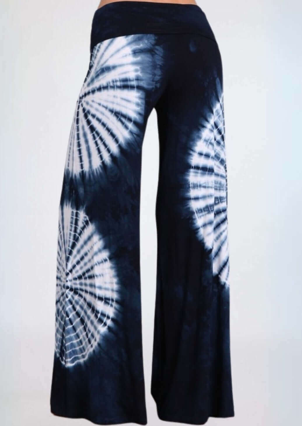 Nautical Navy Tie Dye Palazzo Pants Made in USA