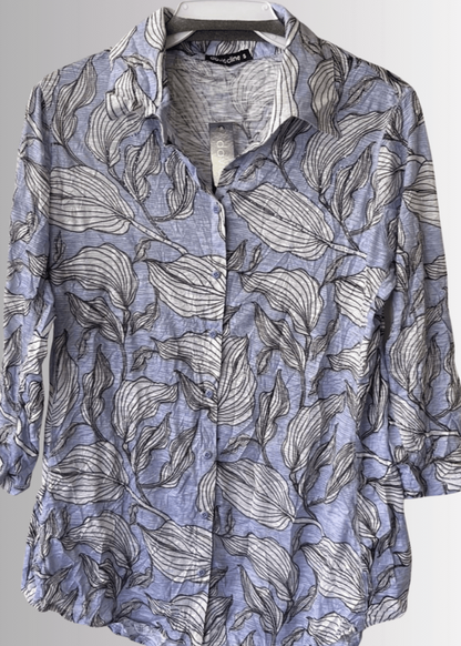 Crushed Button Down Designer Top