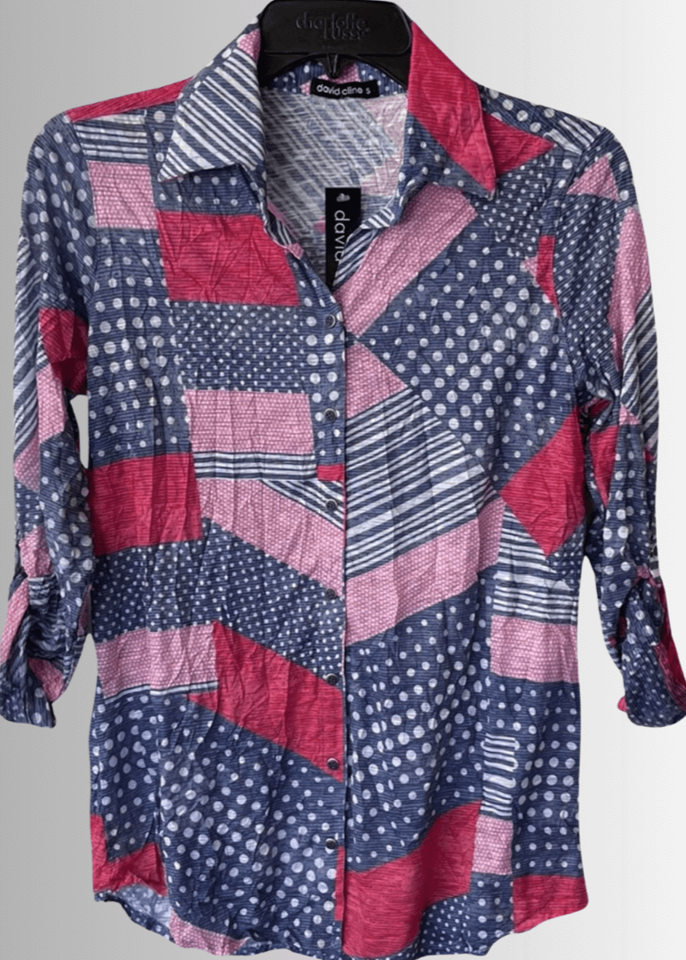 Patriotic Crushed Snap Down Designer Shirt Made in USA