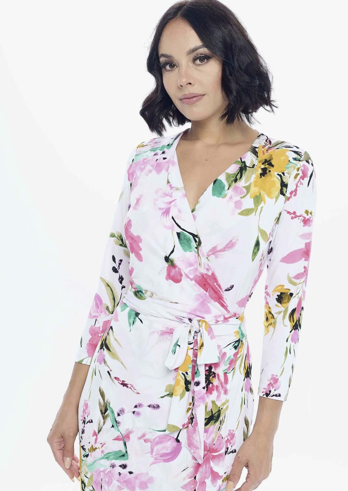 Spring Fling Jersey Wrap Dress