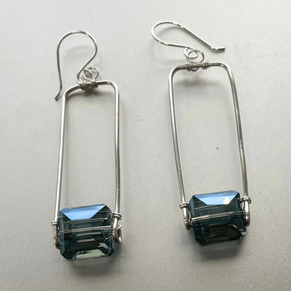 Artisan Crafted Crystal Pendant Earrings Handmade in USA