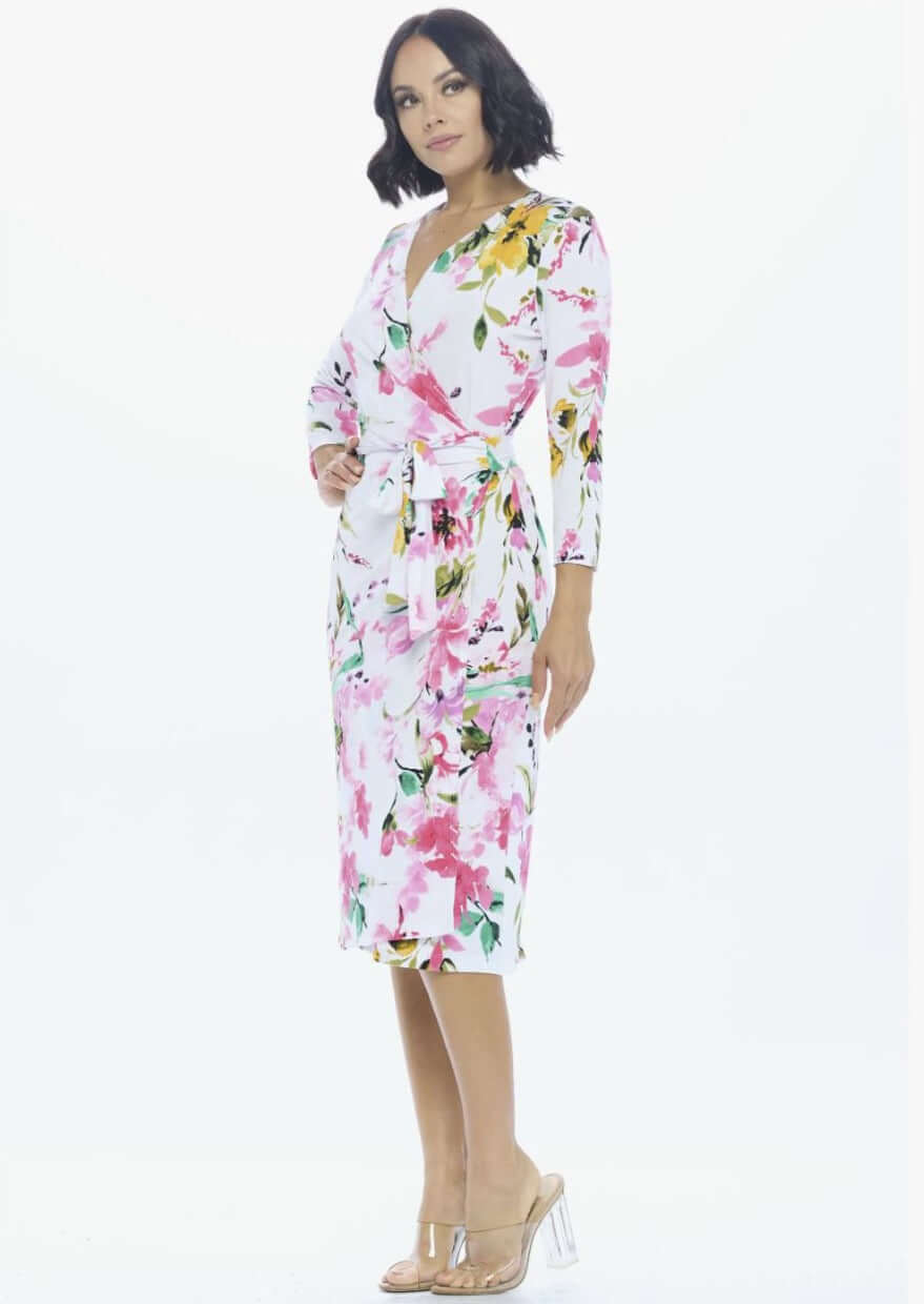 Spring Fling Jersey Wrap Dress