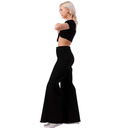 High Waist Flare Leg Denim Jeans