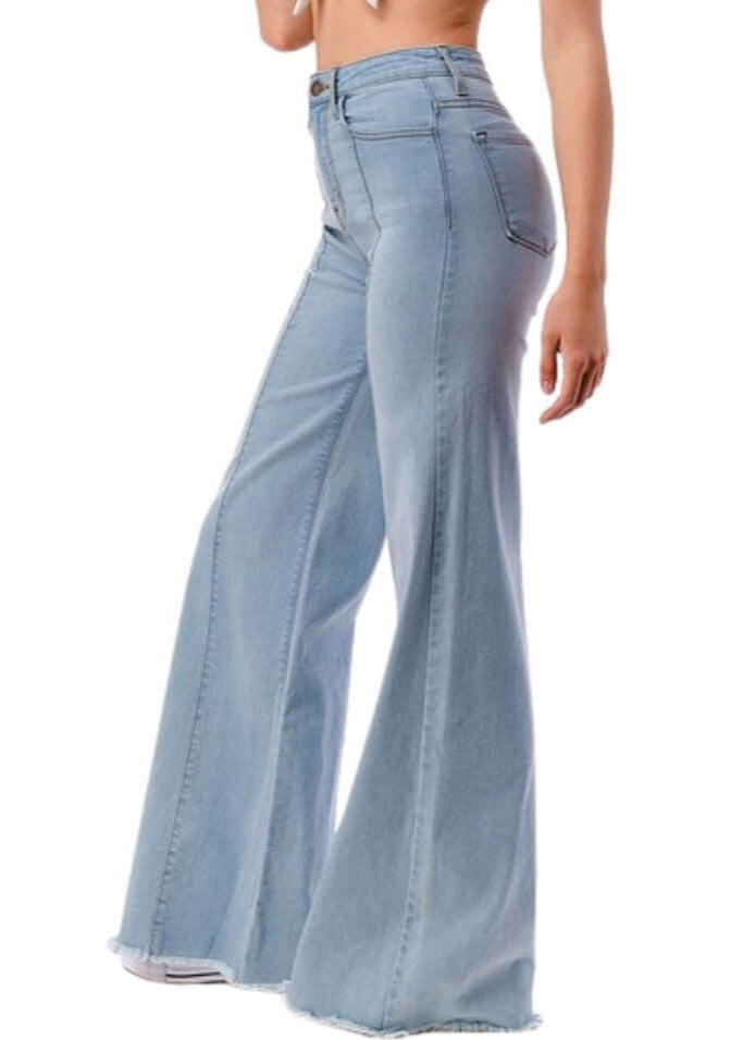 High Waist Flare Leg Denim Jeans