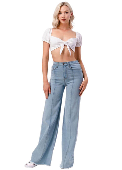 High Waist Flare Leg Denim Jeans