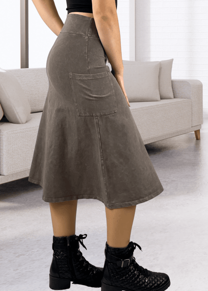 Alyssa Very Versatile Cotton Skirt Light Denim