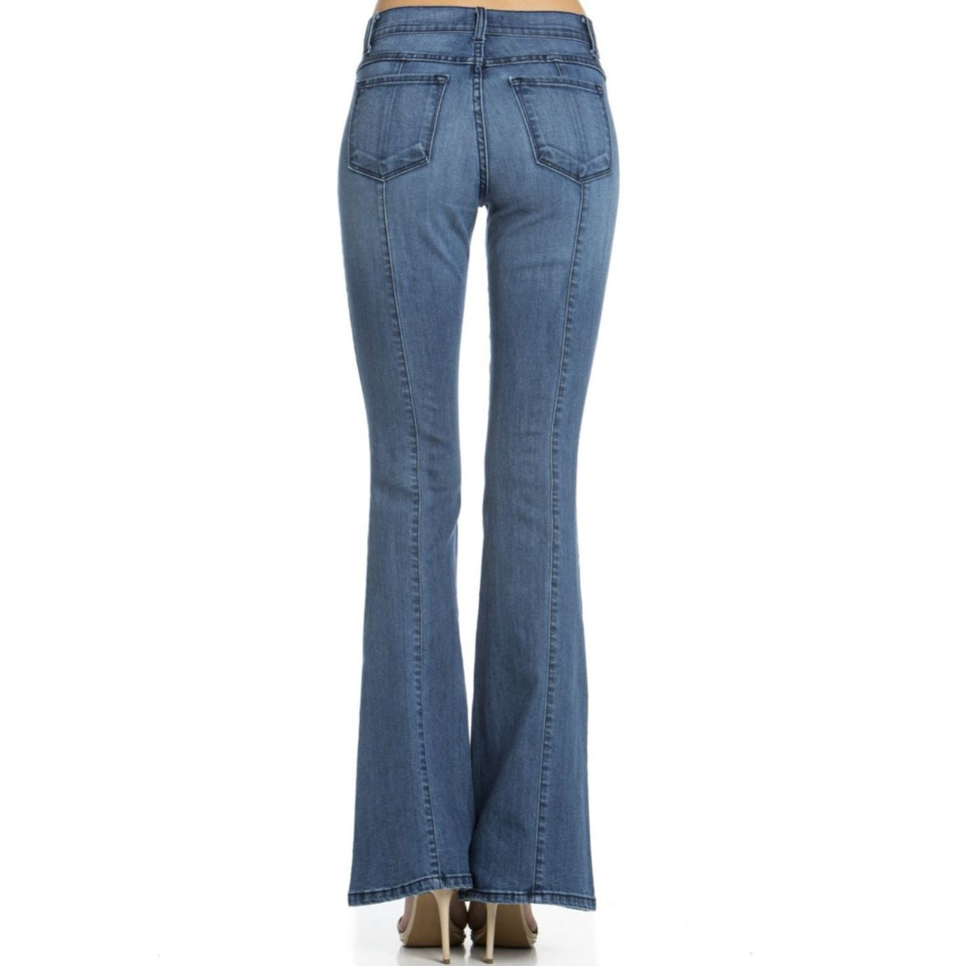 Rumor Has It Front Seam Flared Denim Jeans Made in USA