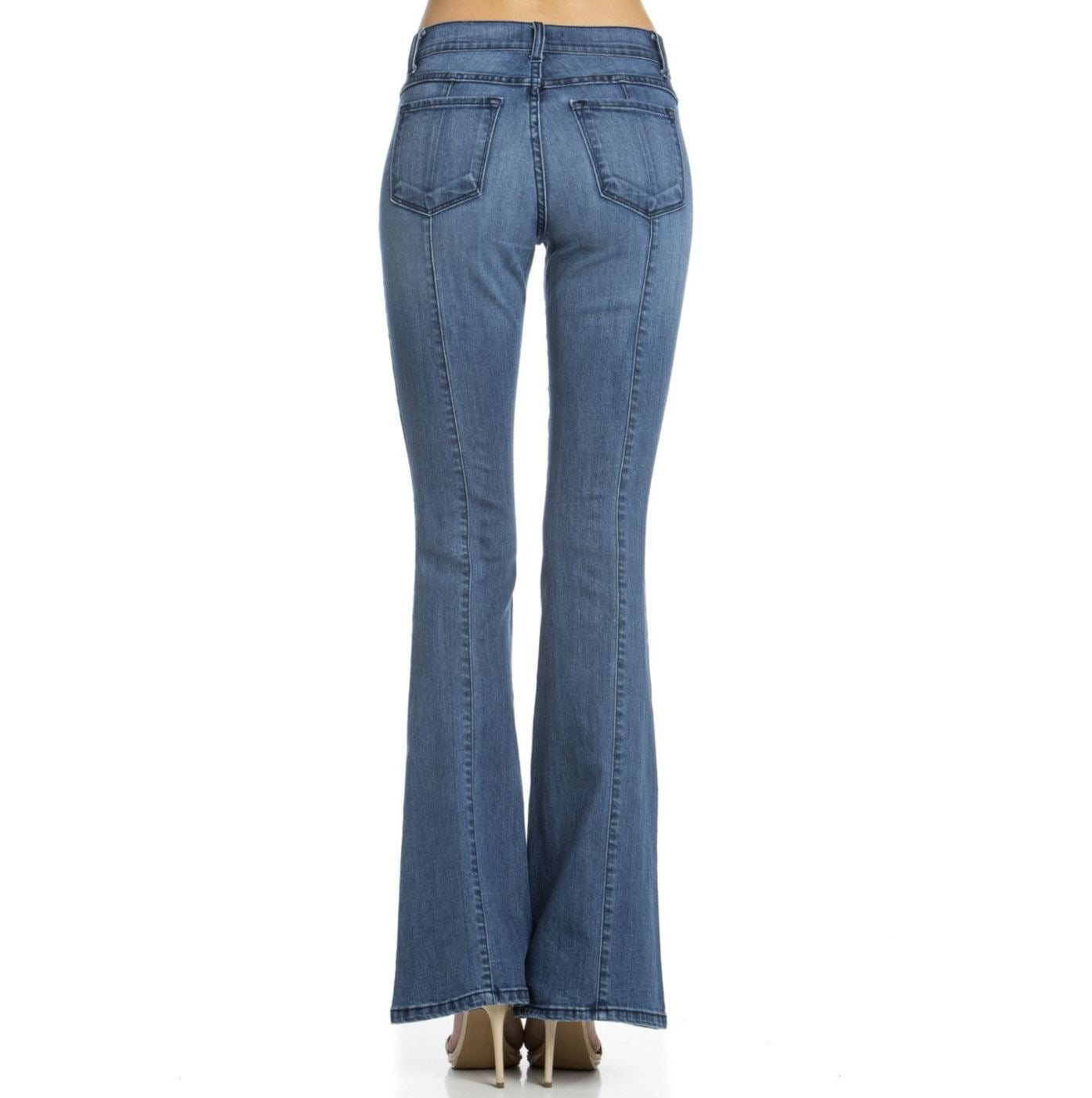 Rumor Has It Front Seam Flared Denim Jeans