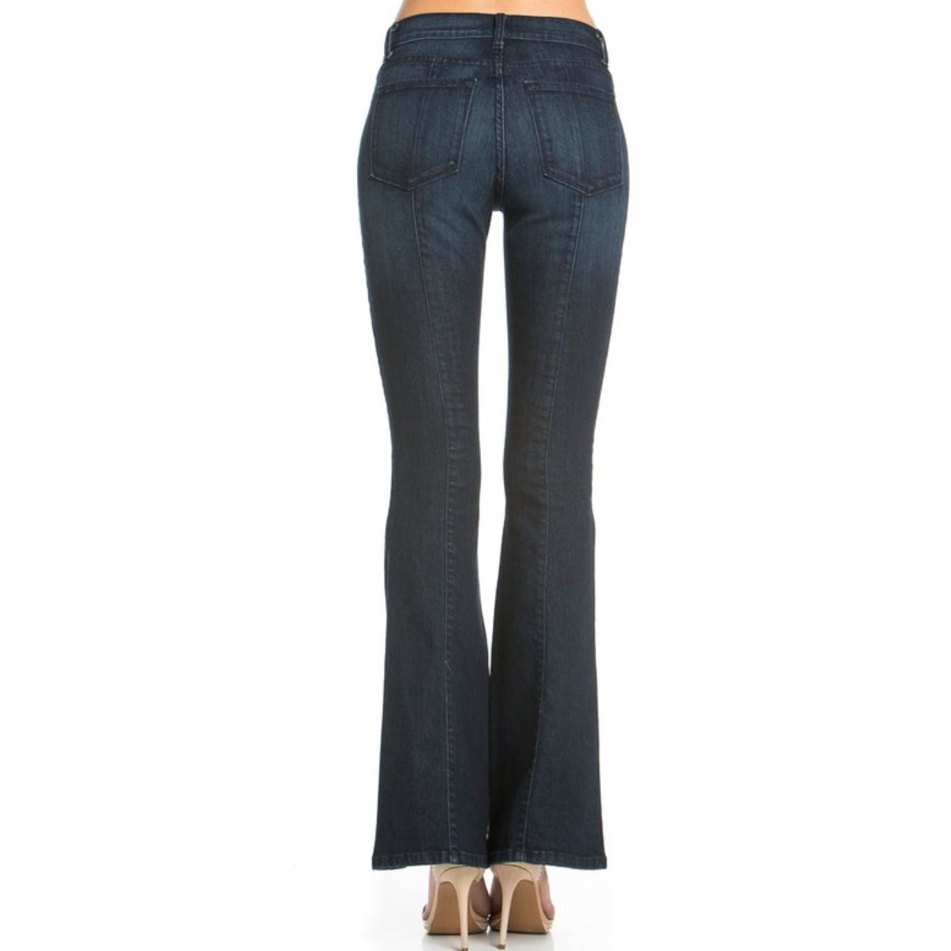 Rumor Has It Front Seam Flared Denim Jeans Made in USA