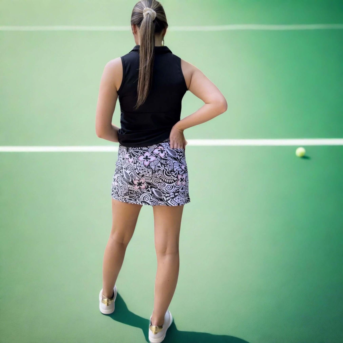 Court Skort in Mesmerized Print Made in USA