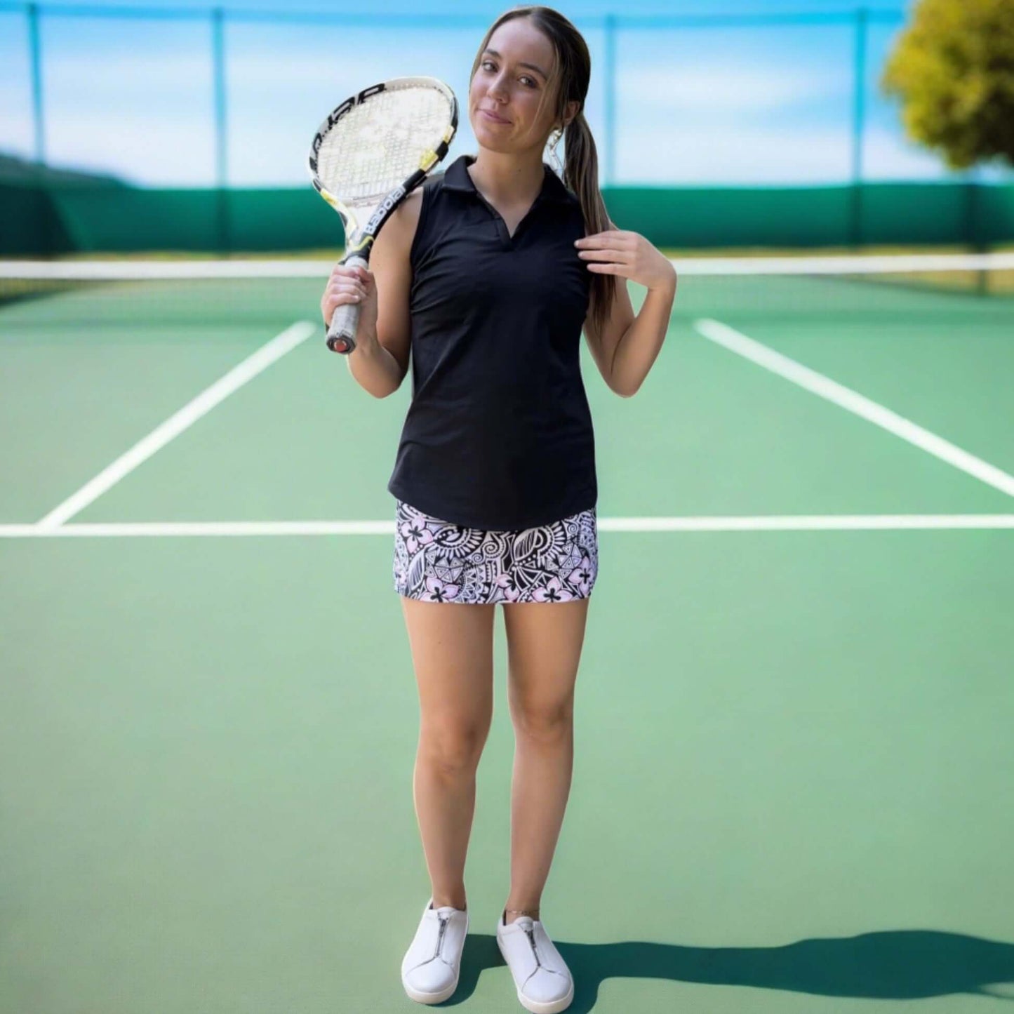 Court Skort in Mesmerized Print Made in USA