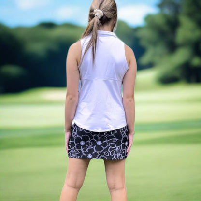 Fairway Skort in Moon Flower Print Made in USA