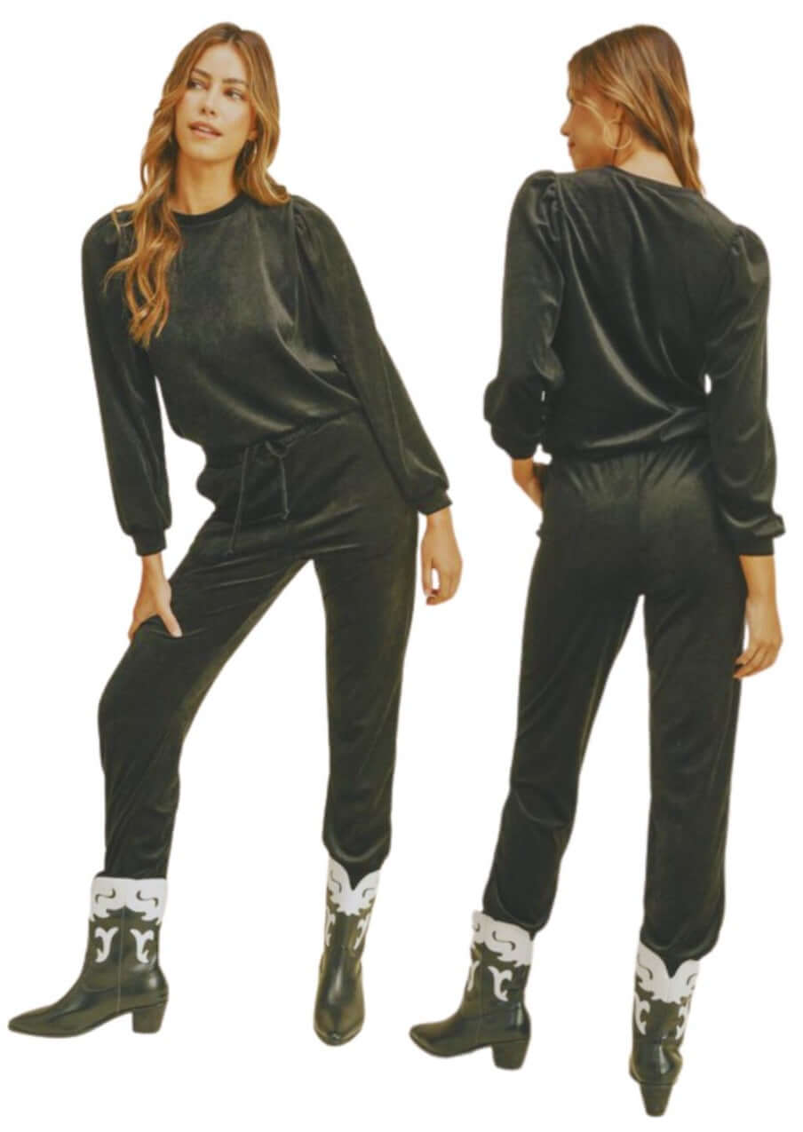 Glam Velour Track Suit