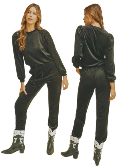 Glam Velour Track Suit