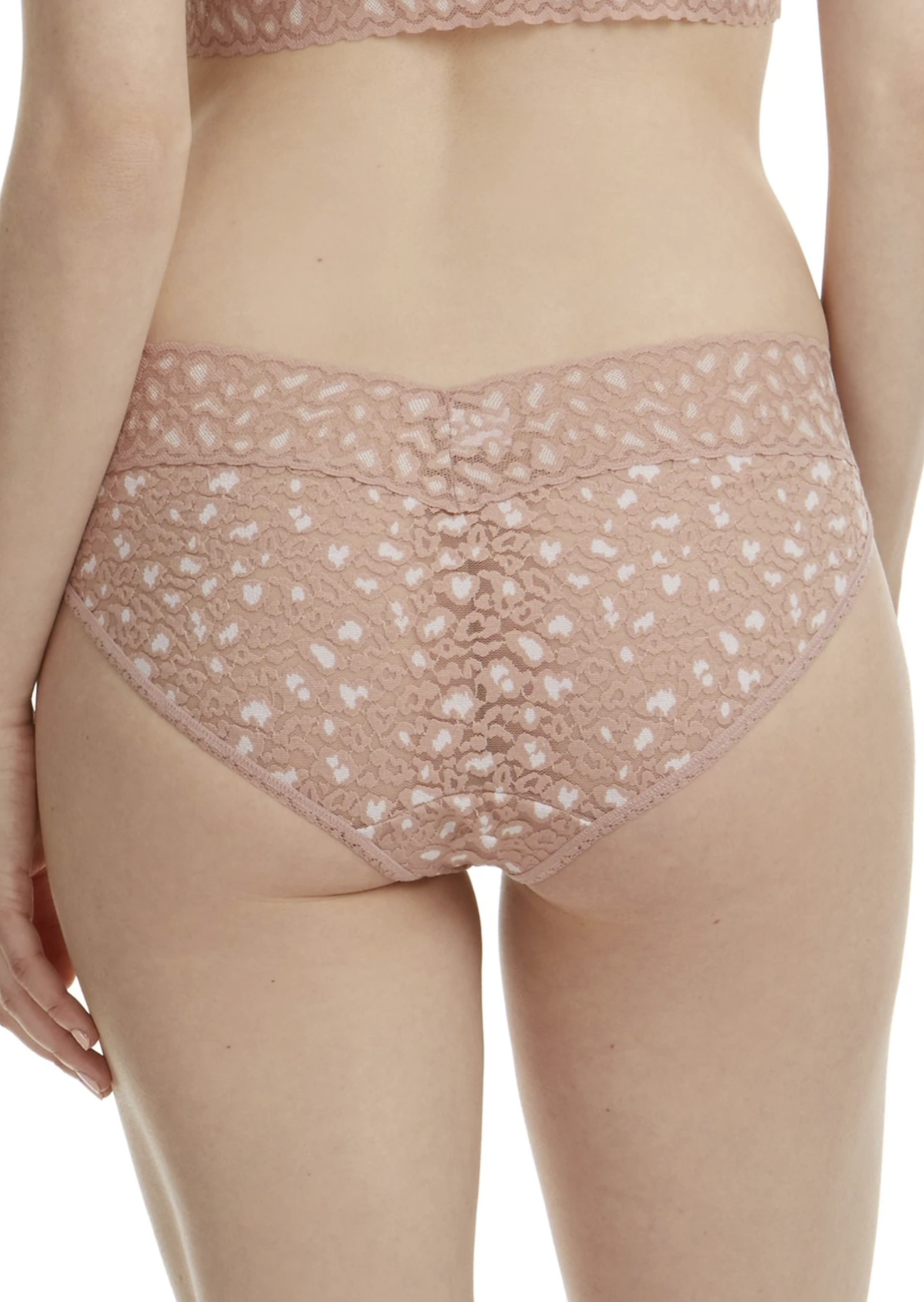 Hanky Panky Signature Lace X-Dye Leopard V-Kini Desert Rose Made in USA