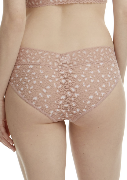 Hanky Panky Signature Lace X-Dye Leopard V-Kini Desert Rose Made in USA