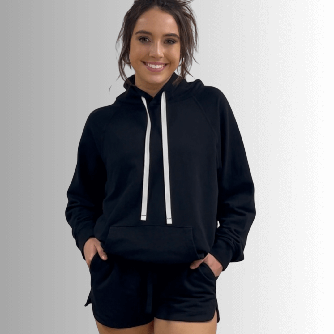 Annie All Cotton French Terry Shorts Denim Blue