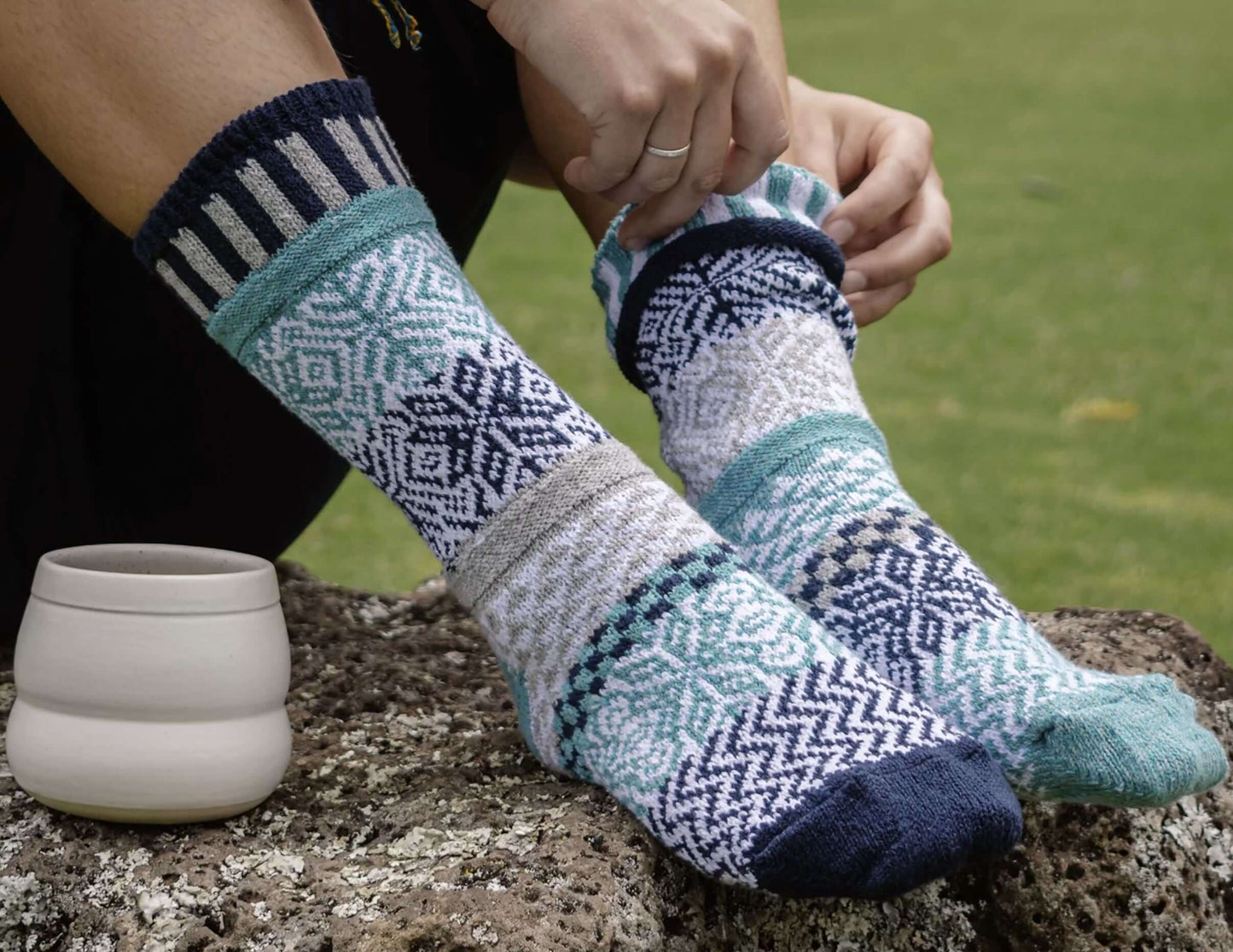 SNOWFALL Knitted Crew Socks Made in USA