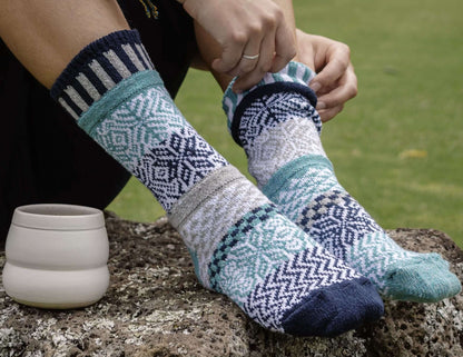 SNOWFALL Knitted Crew Socks Made in USA