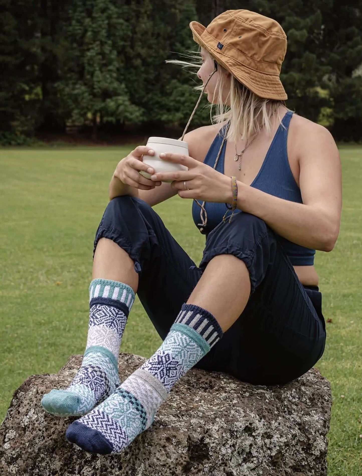 SNOWFALL Knitted Crew Socks Made in USA