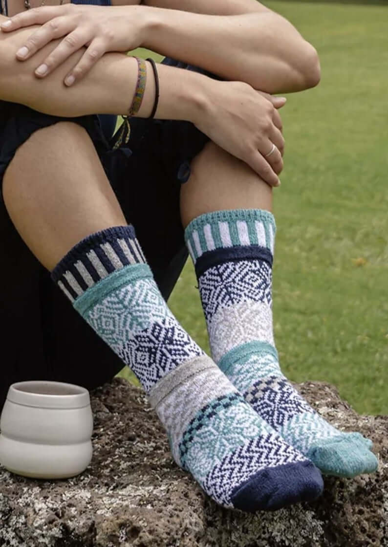 SNOWFALL Knitted Crew Socks Made in USA