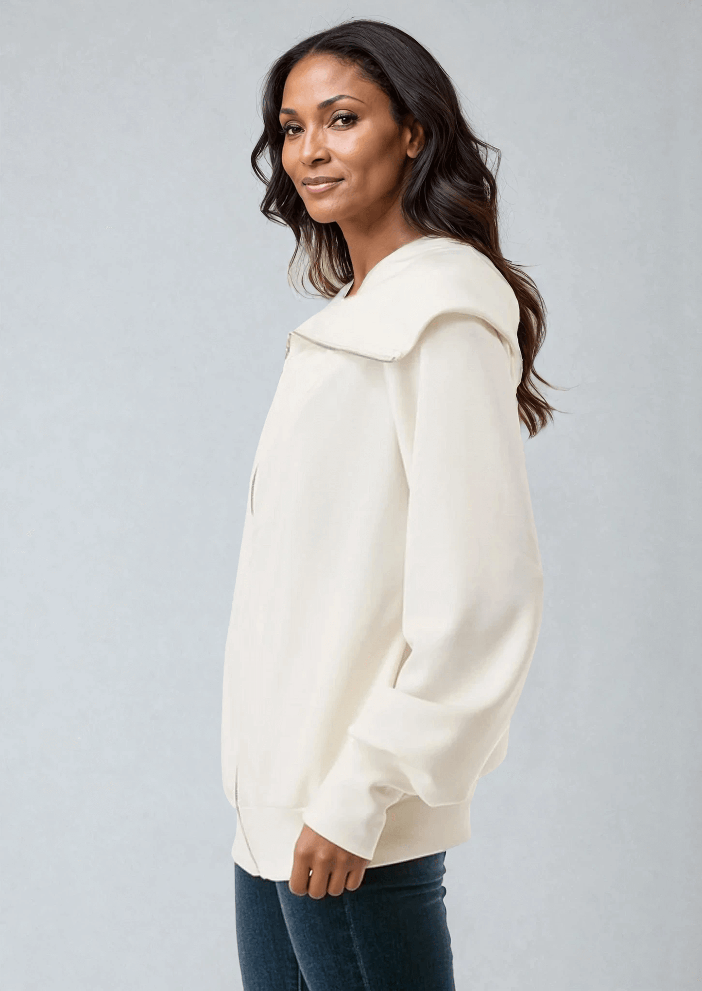 Nylah Dreamy Soft Big Collar Jacket