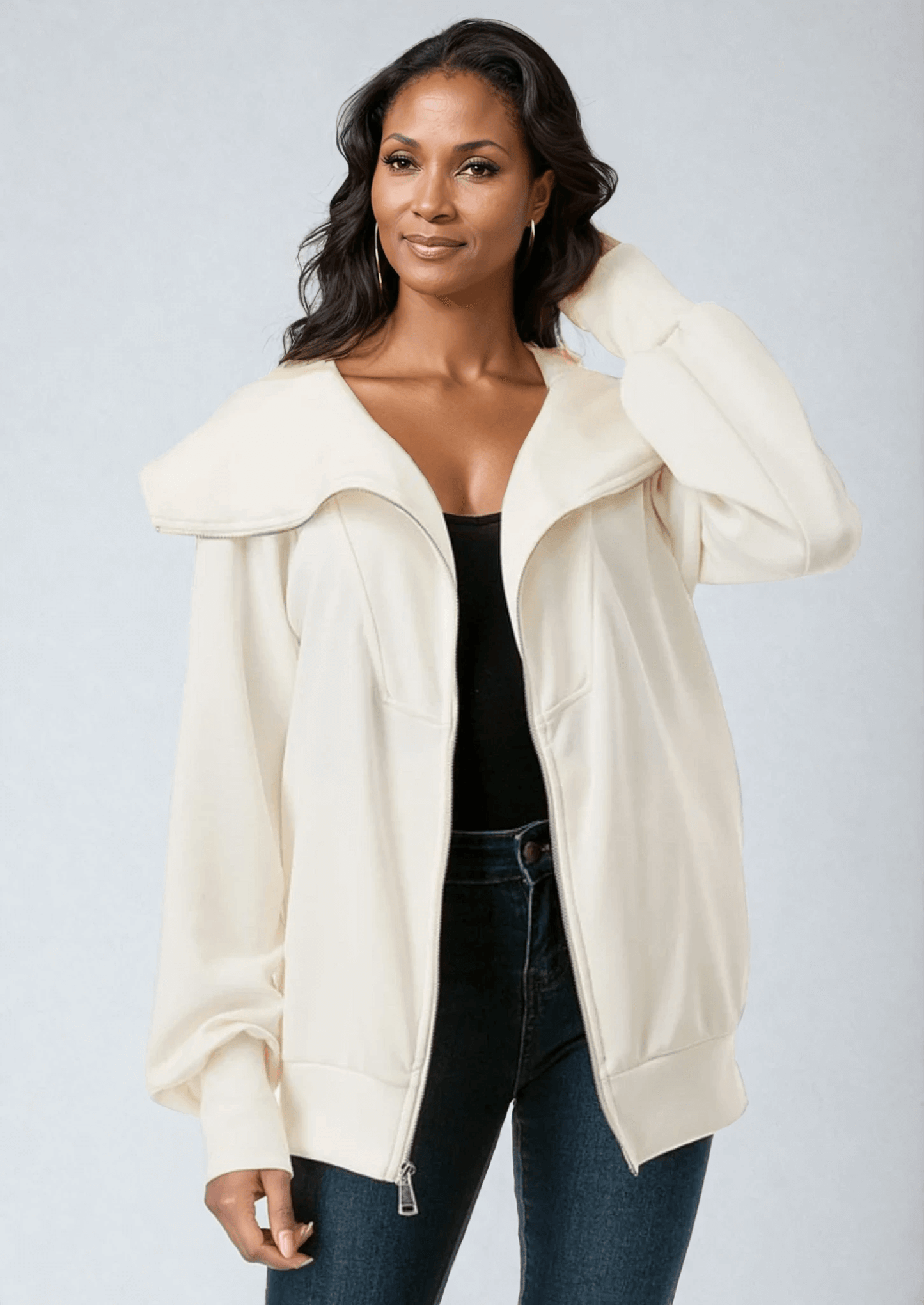 Nylah Dreamy Soft Big Collar Jacket
