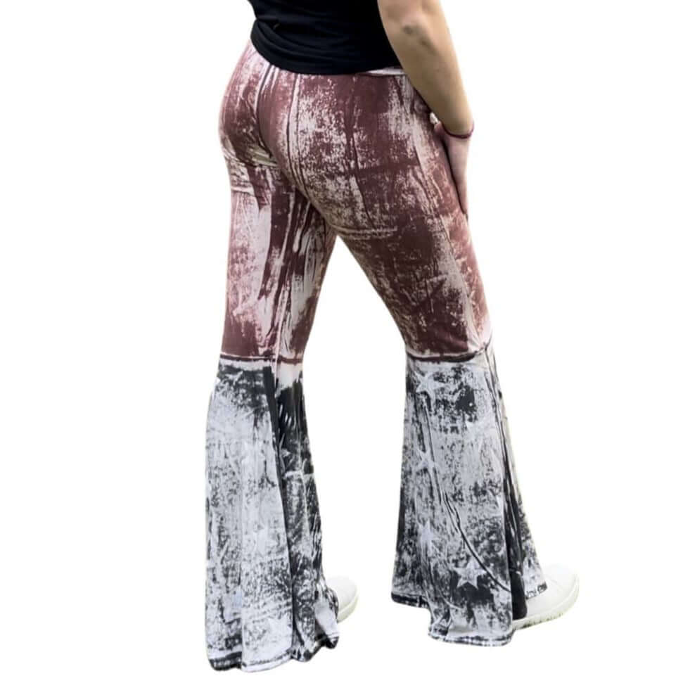 Distorted Patriotic Flare Pants Made in USA