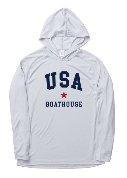 Unisex UV Protection USA Long Sleeve Hoodie